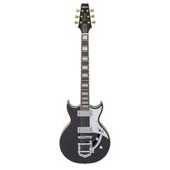 Aria 212-MK2 Bowery Semi-Hollow Electric Guitar in Black