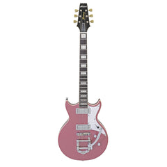 Aria 212-MK2 Bowery Semi-Hollow Electric Guitar in Cadillac Pink