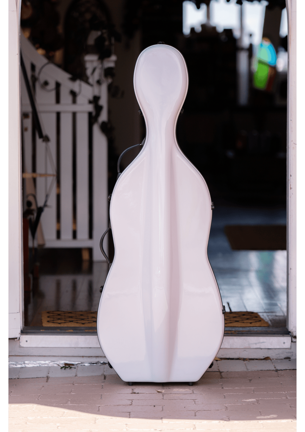 Vivo V703-34WH Deluxe Fibreglass Cello Case to suit 3/4 - White