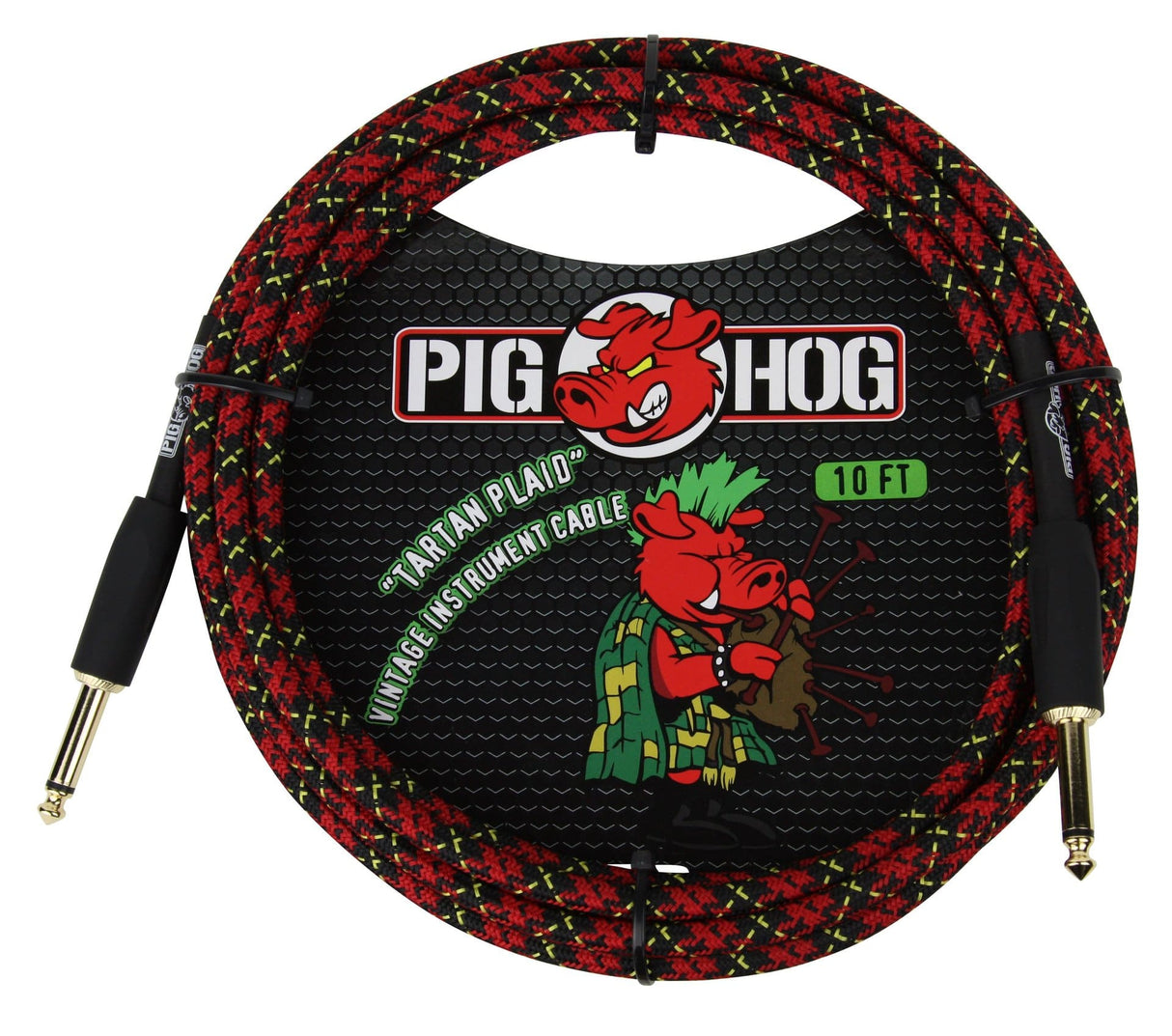 Pig Hog "Tartan Plaid" Instrument Cable, 10ft