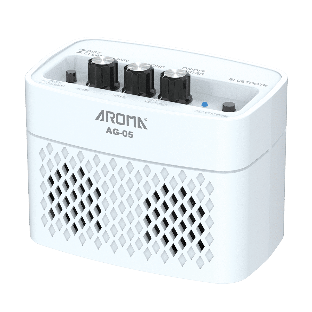 Aroma AG05WH 5W Electric Guitar Rechargeable Portable Amplifier White