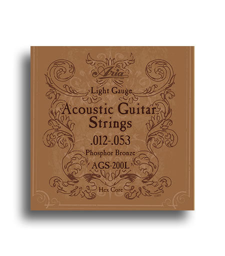 Aria Phosphor Bronze Light Gauge Guitar String Set (12-53)