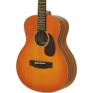 Aria 100 Series "Lil' Aria" Short Scale Acoustic Guitar in Matte Orange Sunburst