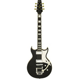 Aria 212-MK2 Bowery Semi-Hollow Electric Guitar in Black