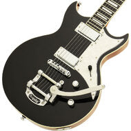 Aria 212-MK2 Bowery Semi-Hollow Electric Guitar in Black