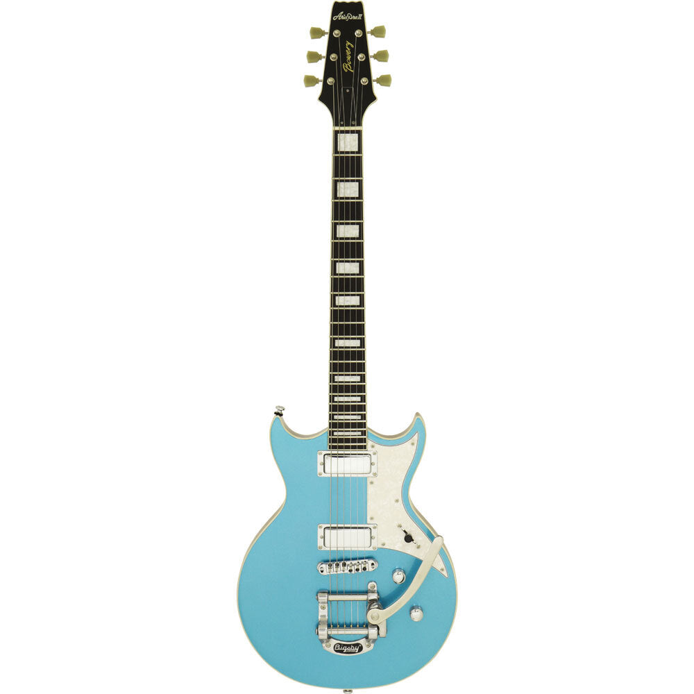 Aria 212-MK2 Bowery Semi-Hollow Electric Guitar in Phantom Blue