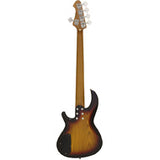 Aria 313MK2 Detroit Series 5-String Electric Bass Guitar in Open-Pore Sunburst Finish