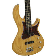 Aria 313MK2 Detroit Series 4-String Electric Bass Guitar in Open-Pore Natural Finish