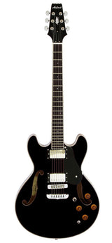 Aria TA-CLASSIC Semi-Hollow Electric Guitar in Black Gloss