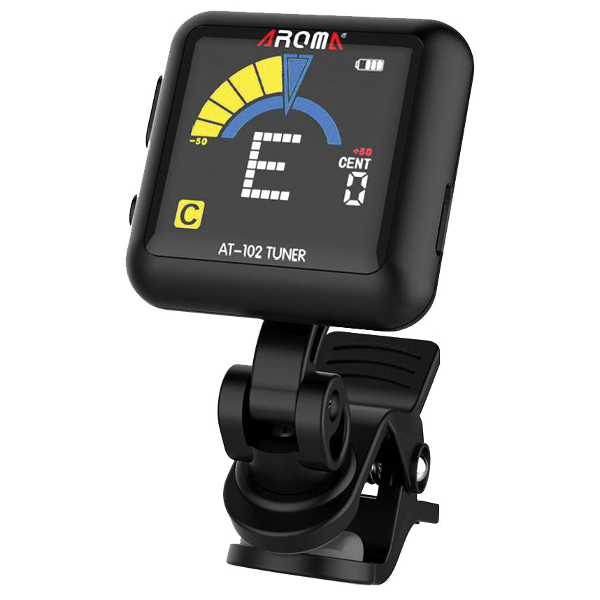 Aroma AT102BK  Rechargable Chromatic Clip-on Tuner Black