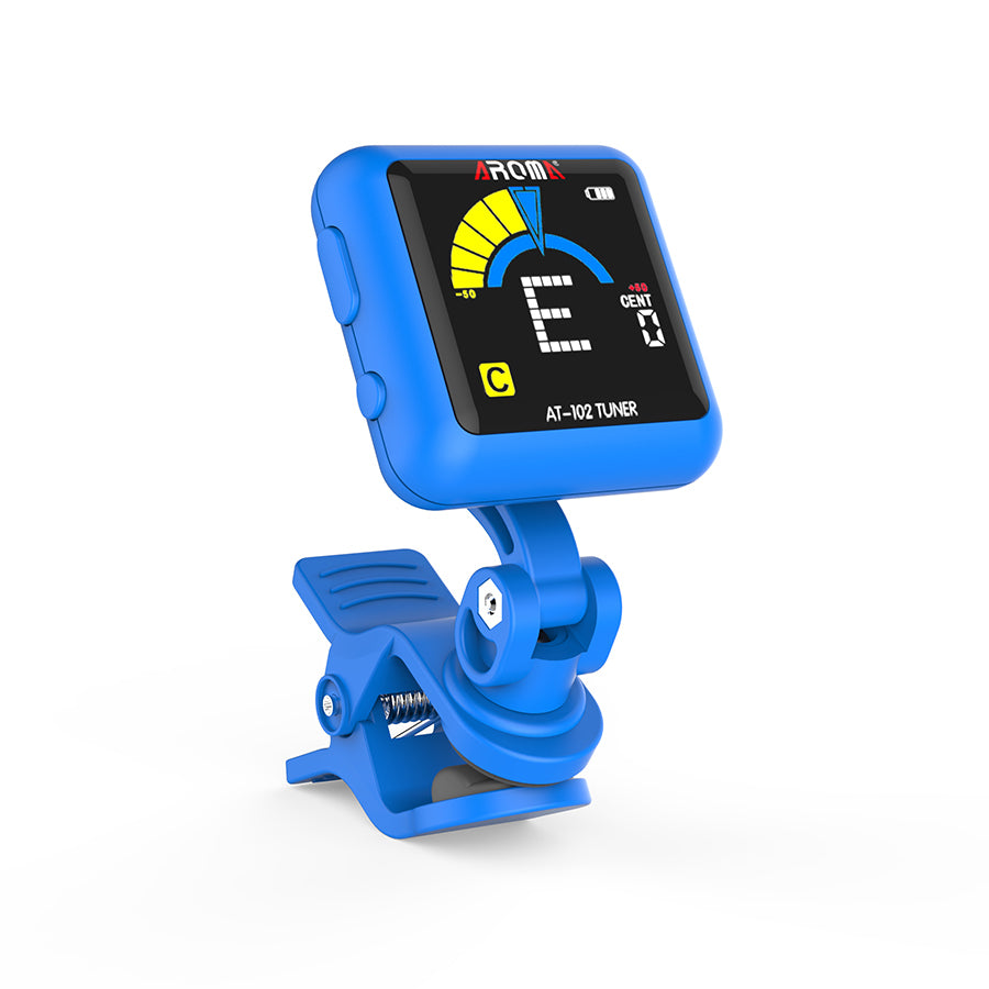 Aroma AT102BL  Rechargable Chromatic Clip-on Tuner Blue