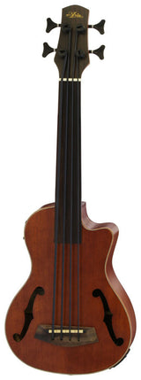 Aria AU-Series Fretless AC/EL Bass Ukulele with Cutaway