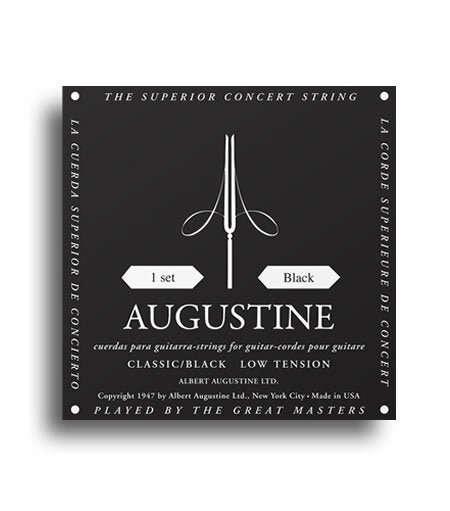 Augustine Classic Black Strings - Regular Tension Trebles / Low Tension Basses