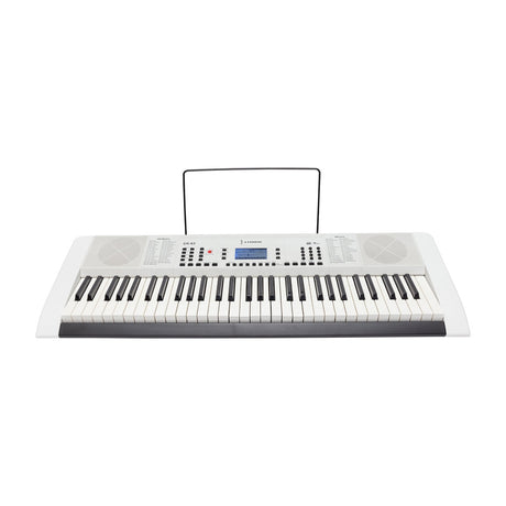 Crown CK-63 Multi-Function 61-Key Electronic Portable Keyboard with USB (White)-CK-63-WHT