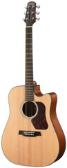 Walden Guitars D550CE Natura Solid Spruce Top Dreadnought Acoustic Cutaway-Electric - Open Pore Satin Natural