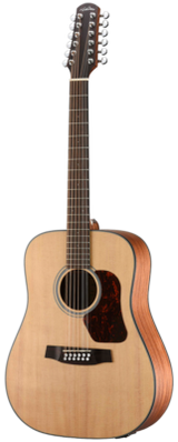 Walden Guitars D552E Natura Solid Spruce Top 12-String Dreadnought Acoustic-Electric - Open Pore Satin Natural