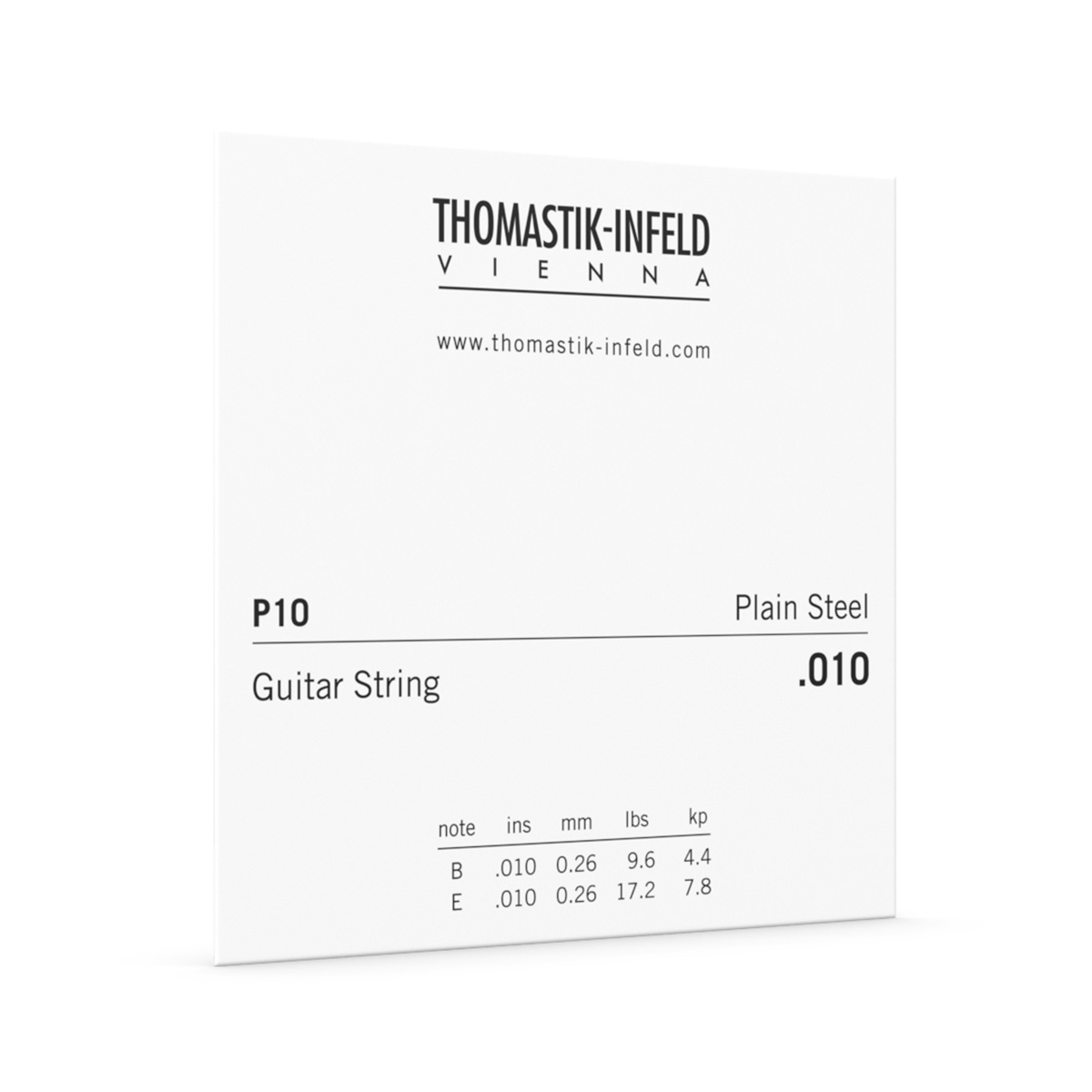 DTP10 Thomastik .010 Single String Brass Plated Steel