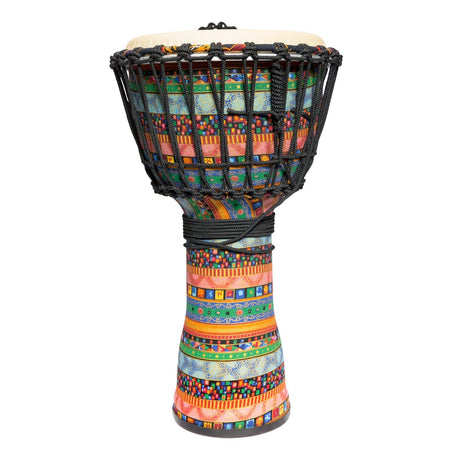 Drumfire 10" Synthetic Head Rope Djembe (Multicolour)-DFP-RD1065-MUC