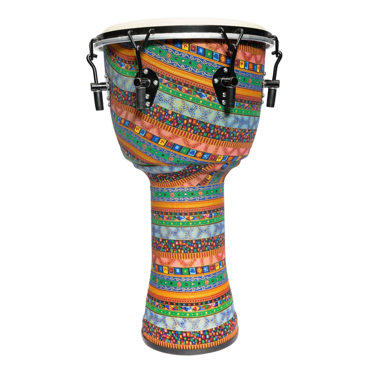 Drumfire 12" Tuneable Synthetic Head Djembe (Multicolour)-DFP-D1265-MUC