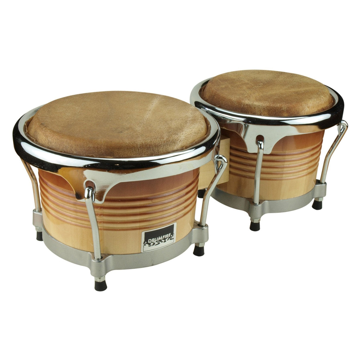 Drumfire 7.5" and 8.5" Elite Wood Bongos (Tobacco Sunburst)-DFP-DB1-TSB