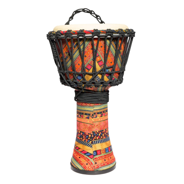 Drumfire 8" Synthetic Head Rope Djembe (Multicolour)-DFP-RD864-MUC