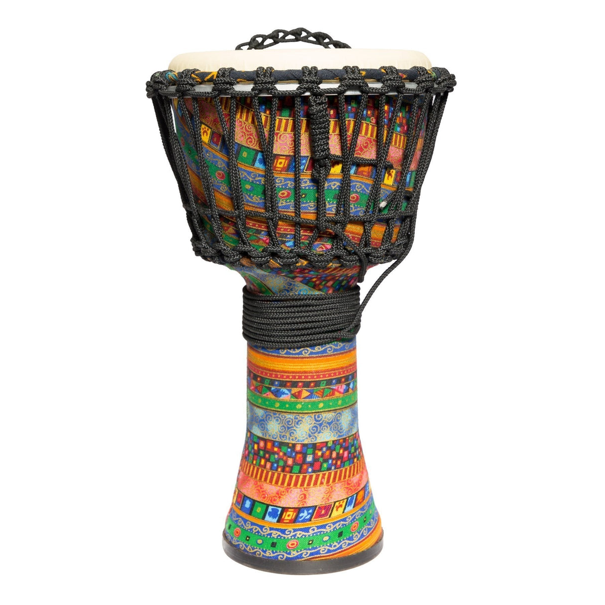 Drumfire 8" Synthetic Head Rope Djembe (Multicolour)-DFP-RD865-MUC