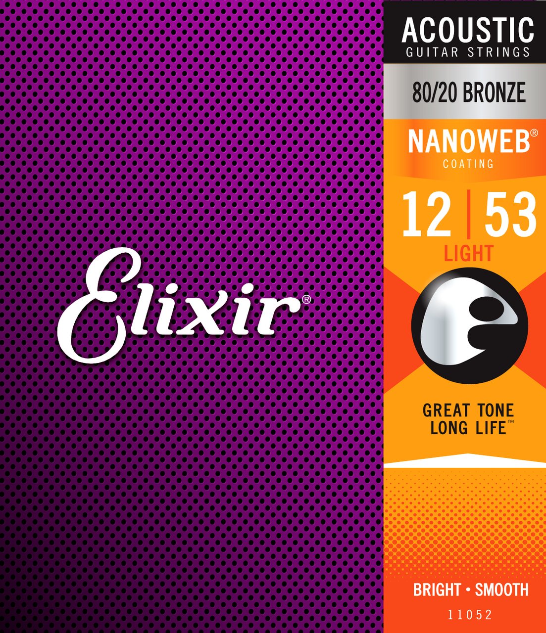 Elixir 11052 Nanoweb 80/20 Light 12-53