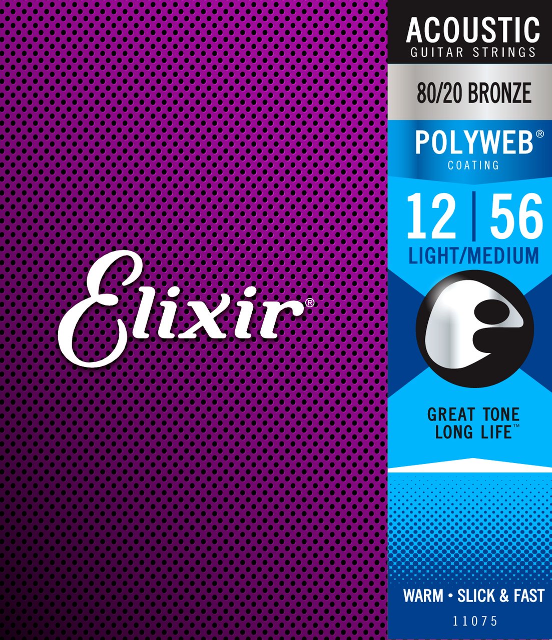 Elixir 11075 Polyweb 80/20 Light-Med 12-56