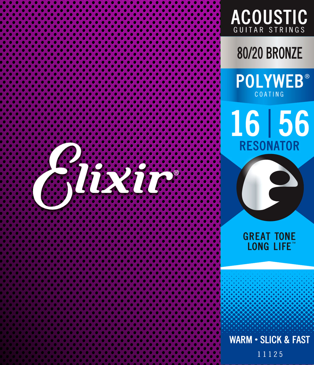 Elixir 11125 Polyweb 80/20   Resonator 16-56