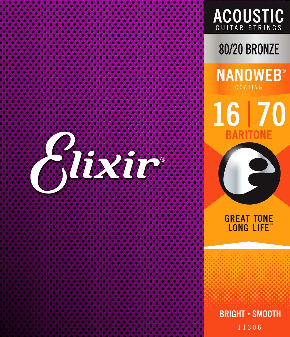 Elixir 11306 Nanoweb 80/20   Baritone 16-70