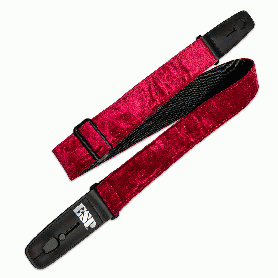 ESP LOCK IT STRAP 2'' CRUSHED VELVET RED