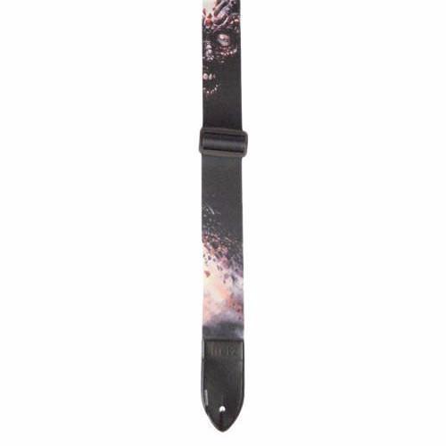 Fretz Polyester Printed Guitar Strap (Ghouly Skull)-FGST-SK44B-BLK