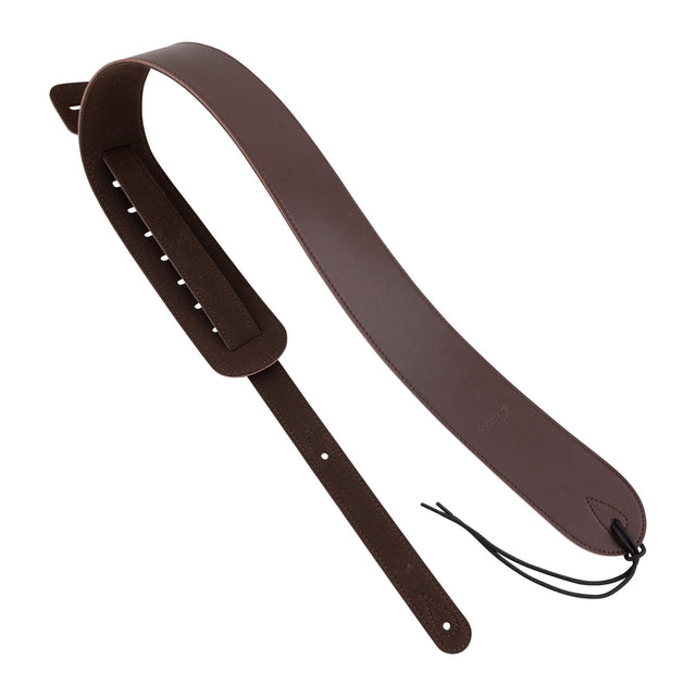 Fretz Standard Microfribre Leather Guitar Strap (Dark Brown)-FGST-MF90-DBRN