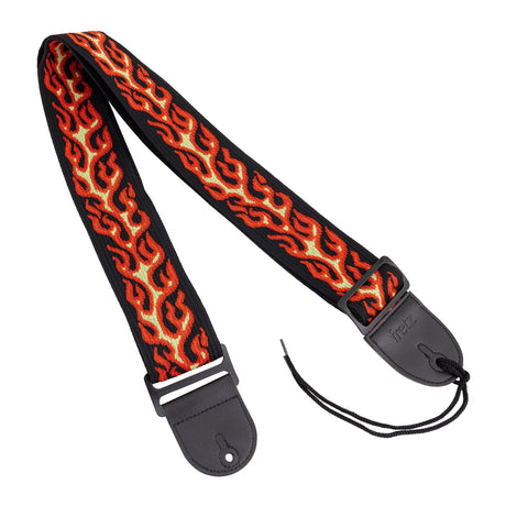 Fretz Woven Jacquard Fabric Guitar Strap (Flame)-FGST-RETRO52