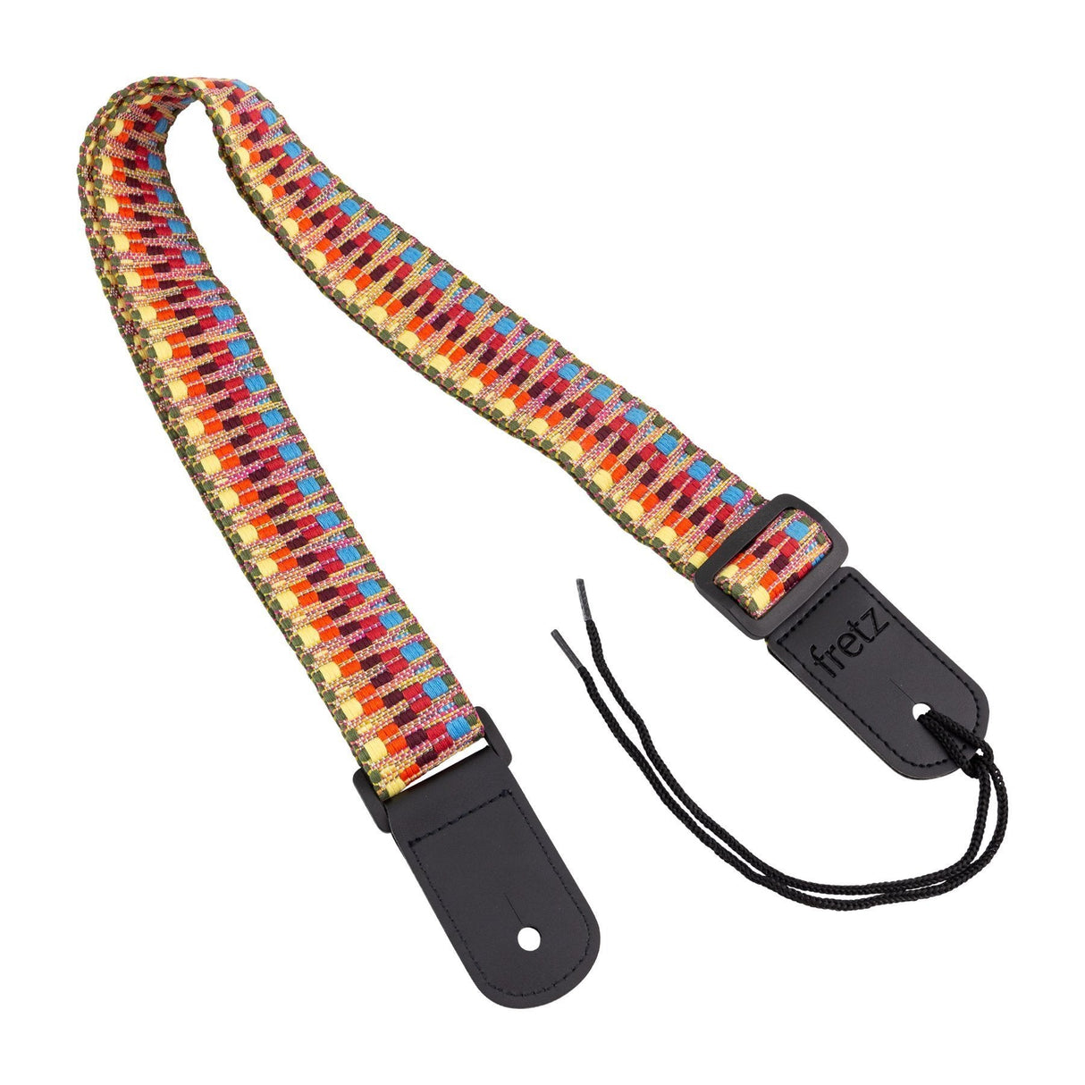 Fretz Woven Jacquard Ukulele Strap (Rainbow)-FUST-JRW43-OR