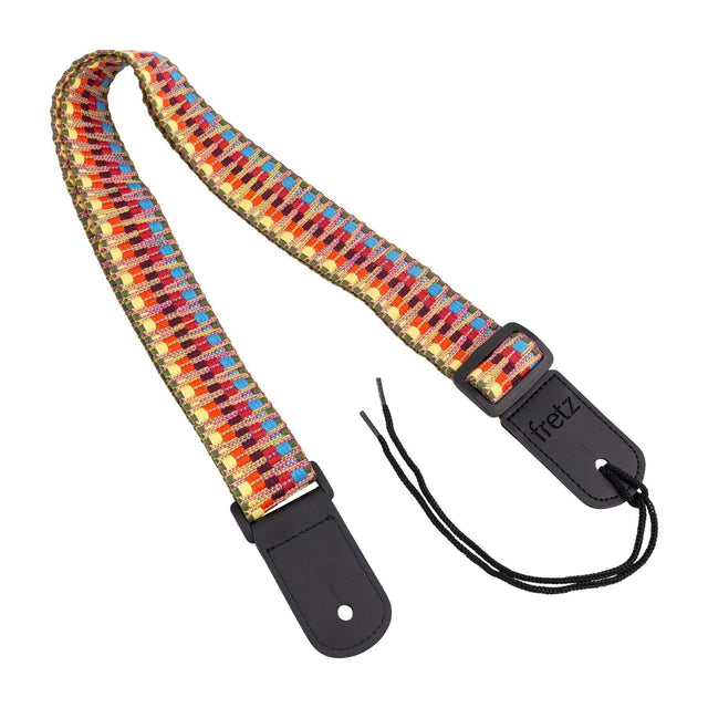 Fretz Woven Jacquard Ukulele Strap (Rainbow)-FUST-JRW43-OR