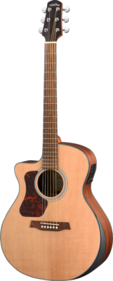 Walden Guitars G550RCEL Natura Solid Spruce Top Left-Handed Armrest Grand Auditorium Acoustic Cutaway-Electric - Open Pore Satin Natural