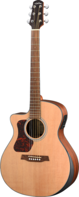 Walden Guitars G550RCEL Natura Solid Spruce Top Left-Handed Armrest Grand Auditorium Acoustic Cutaway-Electric - Open Pore Satin Natural