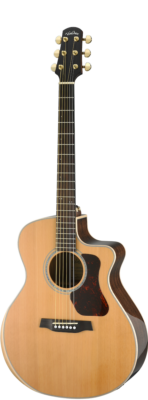 Walden Guitars G633RCE-G Natura Solid Cedar Top/Ovangkol Maple Armrest Grand Auditorium Acoustic Cutaway-Electric - Gloss Natural