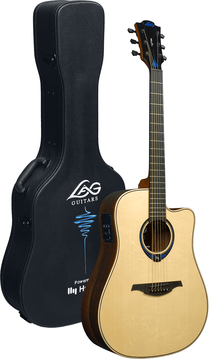 LAG HYVIBE 30 Smart AC/EL Guitar in Bearclaw Spruce