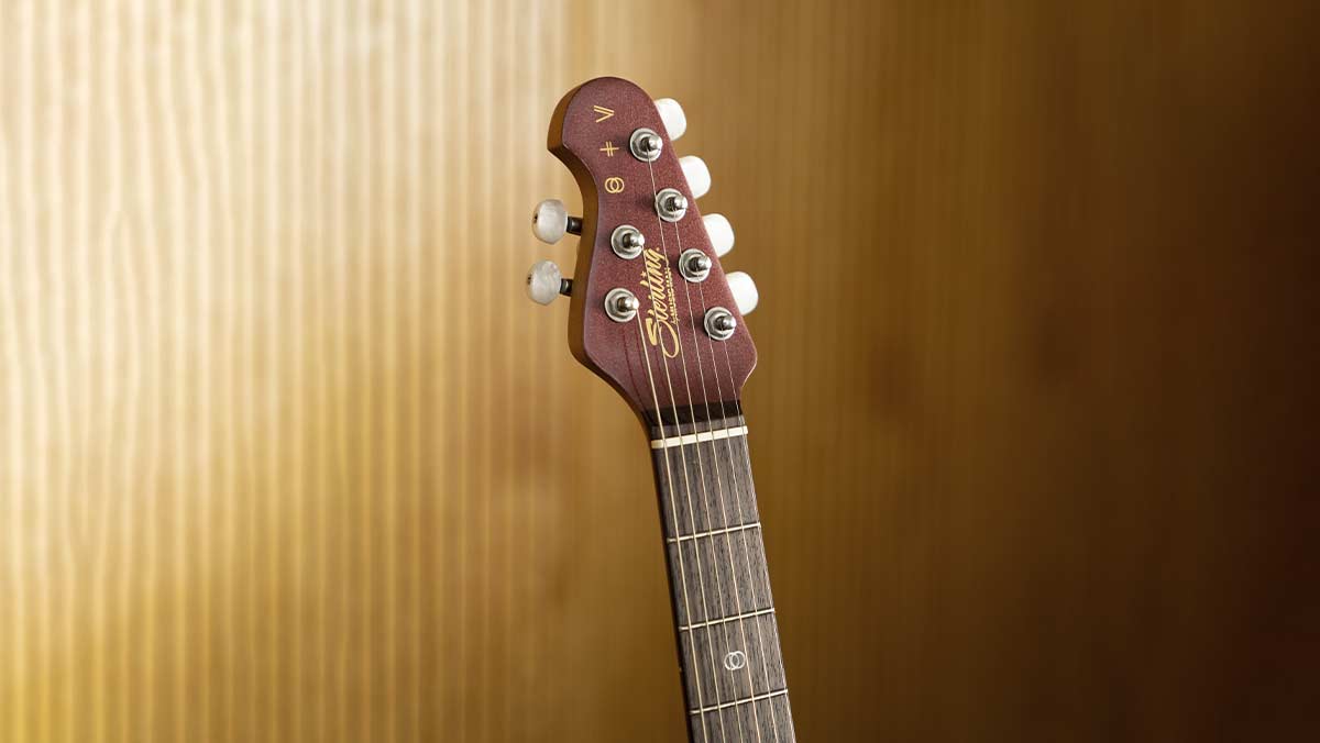 Sterling By Music Man St. Vincent Goldie Guitar in Velveteen