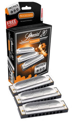 Hohner Special 20 Harmonica 3-Pce Pro Pack in the Keys C, G, A