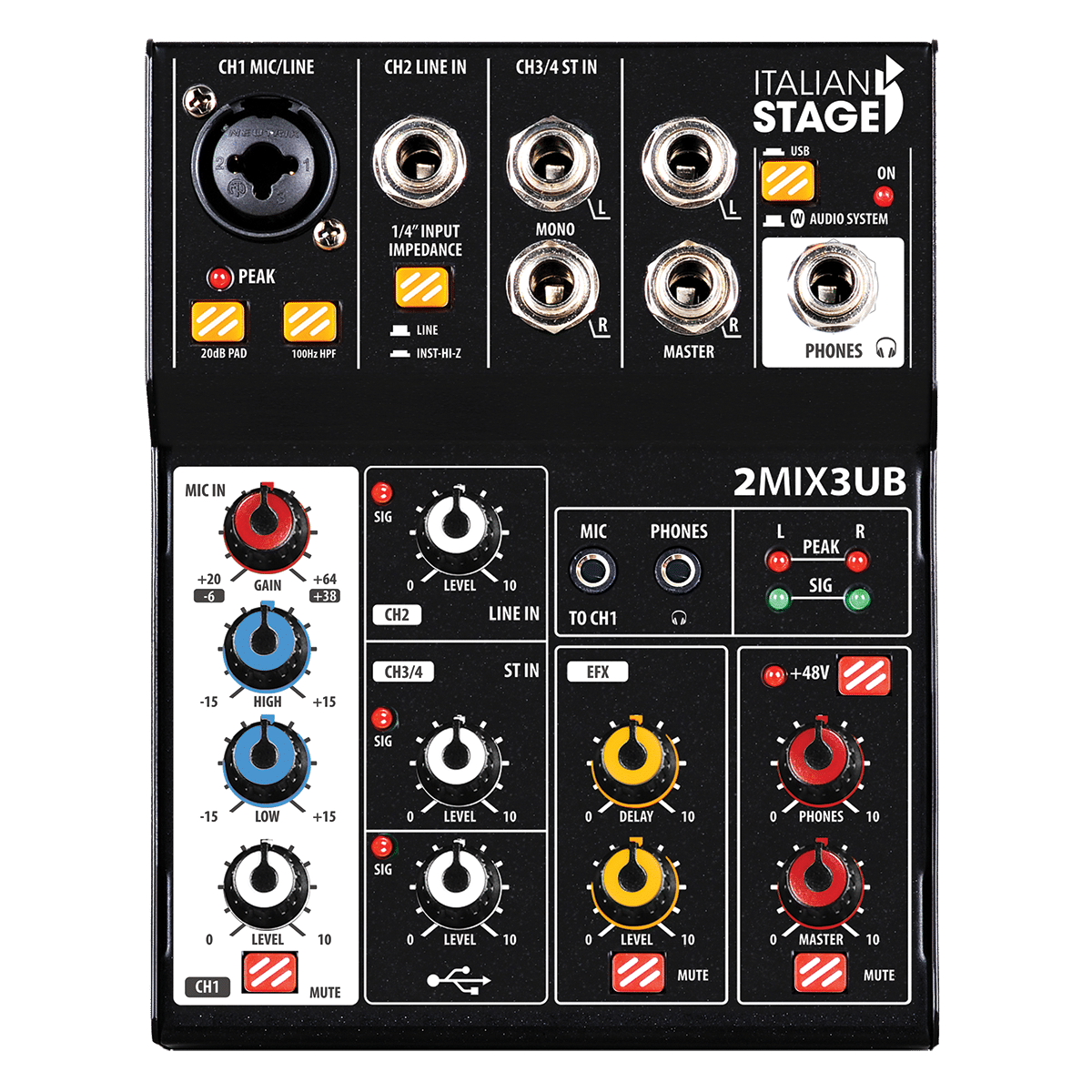 Italian Stage 2MIX3UB Stereo Mixer