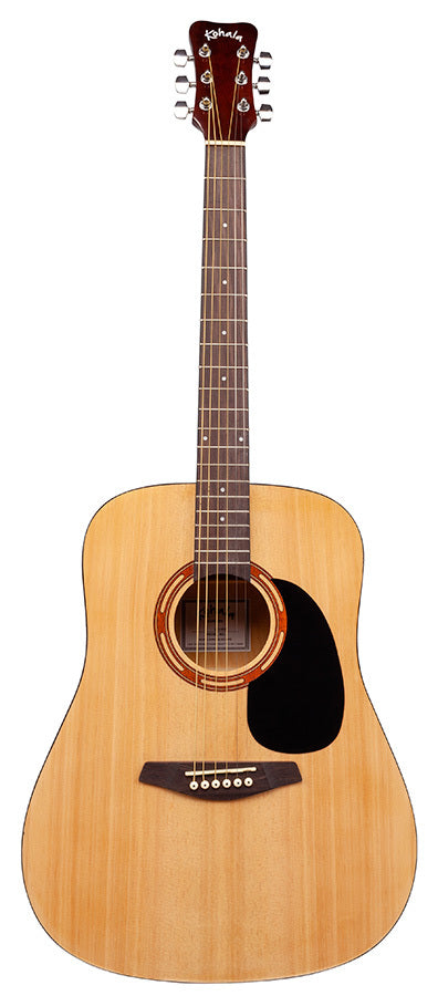 Kohala KG100 Series Dreadnought Acoustic Guitar in Natural Finish