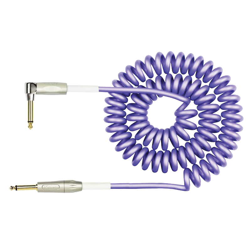 Kirlin IPK222PU 30ft Premium Coil Purple Instrument Cable RA - Straight