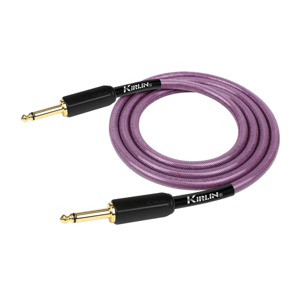 Kirlin KIPW201BPU-10 PVC Woven Premium Plus Instrument Cable 10Ft Purple