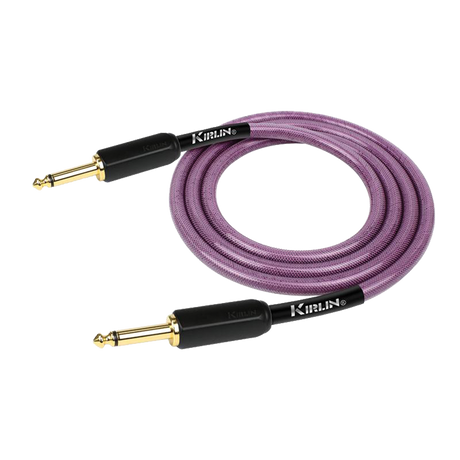 Kirlin KIPW201BPU-10 PVC Woven Premium Plus Instrument Cable 10Ft Purple