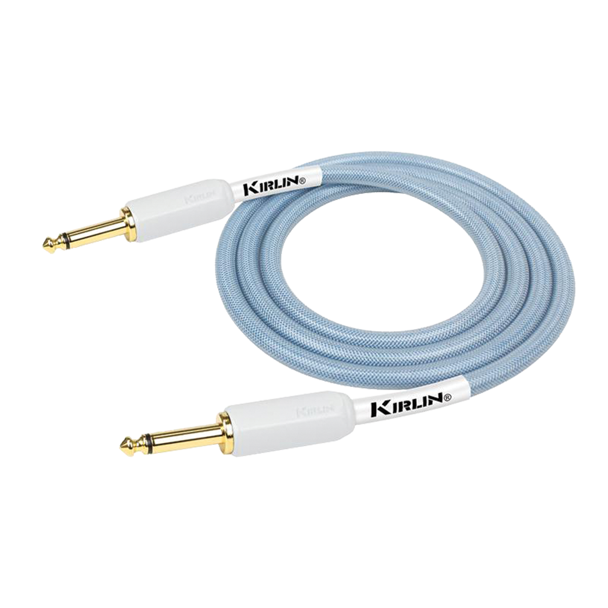 Kirlin KIPW201WBL-10 PVC Woven Premium Plus Instrument Cable 10Ft Blue