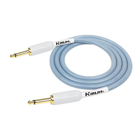 Kirlin KIPW201WBL-10 PVC Woven Premium Plus Instrument Cable 10Ft Blue