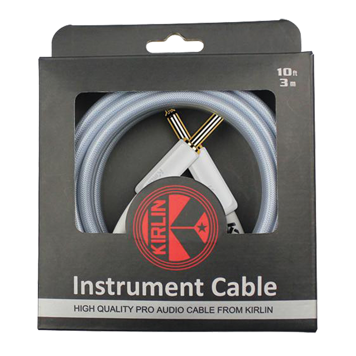 Kirlin KIPW201WBL-10 PVC Woven Premium Plus Instrument Cable 10Ft Blue